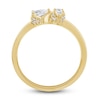 Thumbnail Image 1 of Diamond Ring 1/3 ct tw Emerald/Pear/Round 10K Yellow Gold
