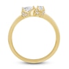 Thumbnail Image 2 of Diamond Ring 1/3 ct tw Emerald/Pear/Round 10K Yellow Gold