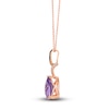 Thumbnail Image 1 of Le Vian Natural Amethyst Necklace 1/8 ct tw Diamonds 14K Strawberry Gold 19"
