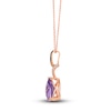 Thumbnail Image 2 of Le Vian Natural Amethyst Necklace 1/8 ct tw Diamonds 14K Strawberry Gold 19"