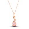 Thumbnail Image 2 of Le Vian Natural Amethyst Necklace 1/8 ct tw Diamonds 14K Strawberry Gold 19"