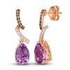 Thumbnail Image 1 of Le Vian Natural Amethyst Earrings 1/4 ct tw Diamonds 14K Strawberry Gold
