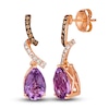 Thumbnail Image 0 of Le Vian Natural Amethyst Earrings 1/4 ct tw Diamonds 14K Strawberry Gold