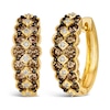 Thumbnail Image 1 of Le Vian Diamond Hoop Earrings 1-3/4 ct tw Round 14K Honey Gold
