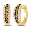 Thumbnail Image 0 of Le Vian Diamond Hoop Earrings 1-1/2 ct tw Round 14K Honey Gold