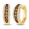 Le Vian Diamond Hoop Earrings 1-1/2 ct tw Round 14K Honey Gold