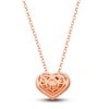Thumbnail Image 3 of Le Vian Diamond Heart Pendant Necklace 5/8 ct tw Round 14K Strawberry Gold 19"