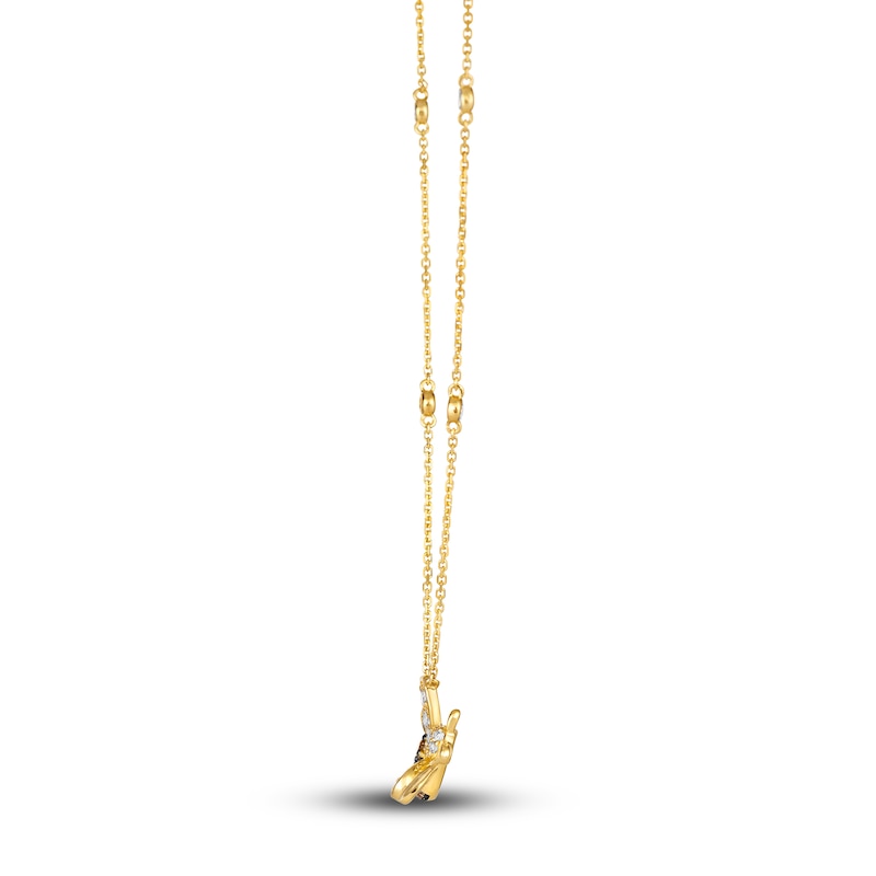 Main Image 2 of Le Vian Diamond Bumblebee Pendant Necklace 3/4 ct tw Round 14K Honey Gold 19"