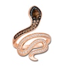 Thumbnail Image 0 of Le Vian Natural Chocolate Quartz Snake Ring 1/2 ct tw Diamonds Round 14K Strawberry Gold