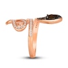 Thumbnail Image 4 of Le Vian Natural Chocolate Quartz Snake Ring 1/2 ct tw Diamonds Round 14K Strawberry Gold