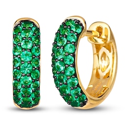 Le Vian Natural Emerald Earrings 14K Honey Gold