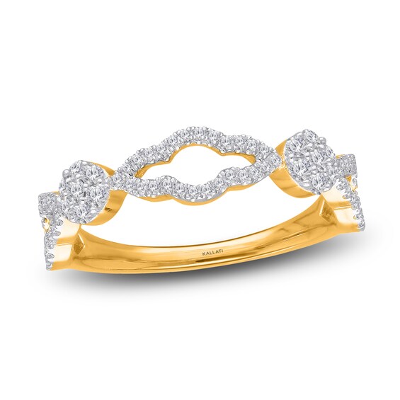 KALLATI 14K Gold 6.64ctw Multi Shape Amethyst, Garnet & Diamond Ring