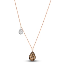 Le Vian Diamond Station Necklace 3/4 ct tw Round 14K Two-Tone Gold 18"