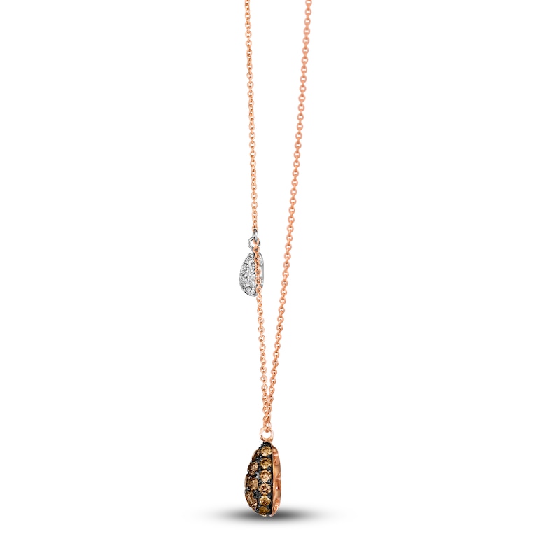 Main Image 2 of Le Vian Diamond Station Necklace 3/4 ct tw Round 14K Two-Tone Gold 18"