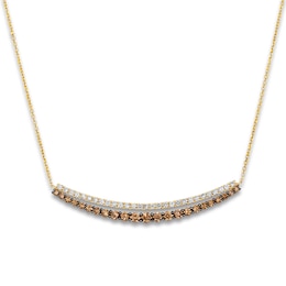 Le Vian Diamond Necklace 1-1/2 ct tw Round 14K Honey Gold 17"