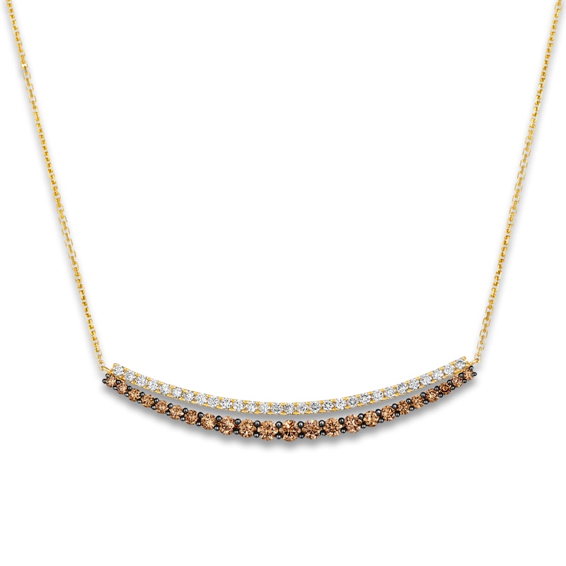 Main Image 1 of Le Vian Diamond Necklace 1-1/2 ct tw Round 14K Honey Gold 17"