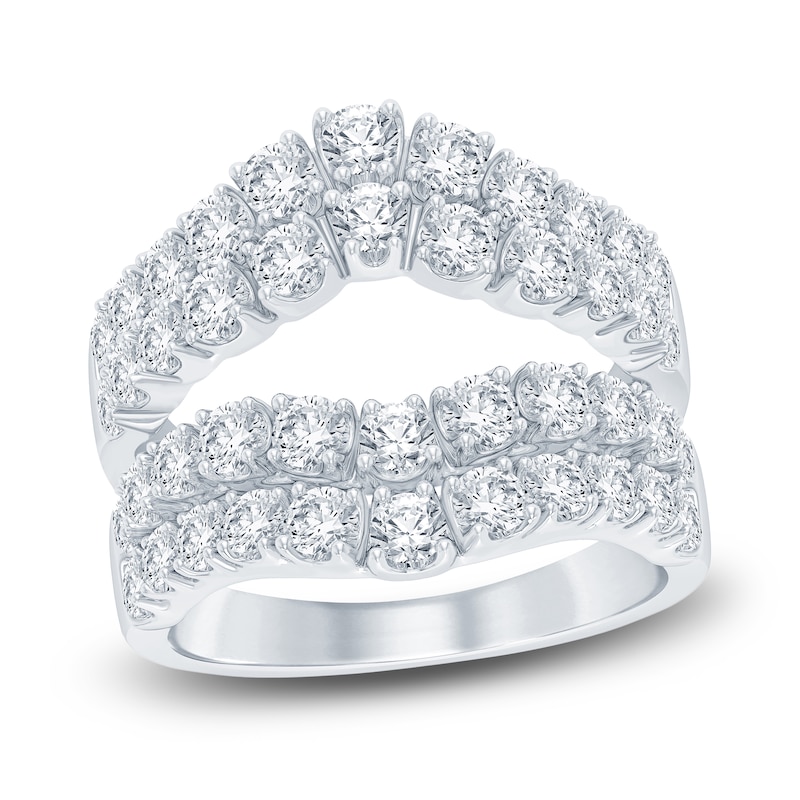 Main Image 1 of Diamond Double Row Enhancer Band 2 ct tw Round 14K White Gold