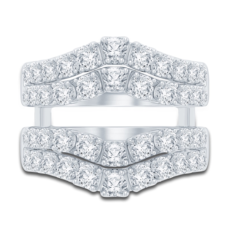 Main Image 3 of Diamond Double Row Enhancer Band 2 ct tw Round 14K White Gold