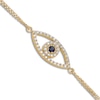 Thumbnail Image 1 of Natural Blue Sapphire Eye Bracelet 1/6 ct tw Round 14K Yellow Gold 7"