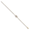 Thumbnail Image 2 of Natural Blue Sapphire Eye Bracelet 1/6 ct tw Round 14K Yellow Gold 7"