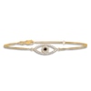 Thumbnail Image 3 of Natural Blue Sapphire Eye Bracelet 1/6 ct tw Round 14K Yellow Gold 7"