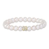 Thumbnail Image 1 of Y-Knot Freshwater Cultured Pearl Bracelet 1/10 ct tw Diamonds 14K Yellow Gold 7.5"