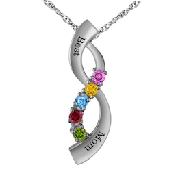 Birthstone Infinity Family & Mother's Necklace