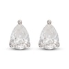 Thumbnail Image 1 of Lab-Grown Diamond Solitaire Stud Earrings 1 ct tw Pear-shaped 14K White Gold (SI2/F)