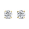 Thumbnail Image 2 of Lab-Grown Diamond Solitaire Stud Earrings 2 ct tw Round 14K Yellow Gold (SI2/F)