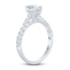 Thumbnail Image 2 of Diamond Hidden Halo Engagement Ring 1-1/2 ct tw Pear/Round 14K White Gold