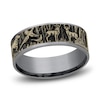 Thumbnail Image 1 of Forest Wedding Band Tantalum/14K Yellow Gold 7.5mm