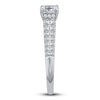 Thumbnail Image 3 of Diamond Halo Engagement Ring 1-3/8 ct tw Cushion/Round 14K White Gold