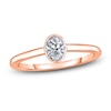 Thumbnail Image 1 of Diamond Solitaire Engagement Ring 3/4 ct tw Bezel-Set Oval 14K Rose Gold (I2/I)