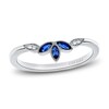 Thumbnail Image 1 of Kirk Kara Natural Blue Sapphire Anniversary Band Diamond Accents 18K White Gold