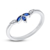 Thumbnail Image 1 of Kirk Kara Natural Blue Sapphire Anniversary Band Diamond Accents 18K White Gold