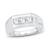 Thumbnail Image 1 of Men's Diamond Wedding Band 1 ct tw Round 14K White Gold