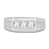 Thumbnail Image 3 of Men's Diamond Wedding Band 1 ct tw Round 14K White Gold