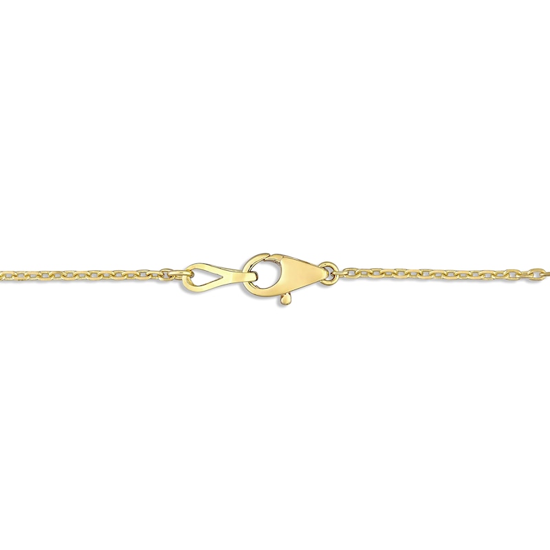 Main Image 2 of Diamond Love Necklace 1/4 ct tw Round 14K Yellow Gold 17"