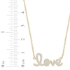 Thumbnail Image 3 of Diamond Love Necklace 1/4 ct tw Round 14K Yellow Gold 17"