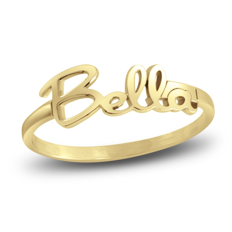 Main Image 1 of High-Polish Personalized Name Ring 10K Yellow Gold
