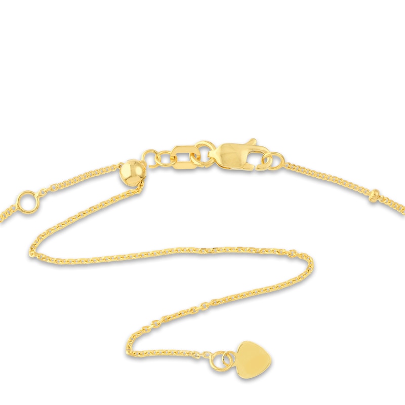 Main Image 3 of Sideways Cross Choker Necklace 14K Yellow Gold 15" Adj.
