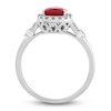 Thumbnail Image 2 of Natural Ruby Engagement Ring 1/5 ct tw Diamonds 14K White Gold