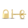 Thumbnail Image 2 of Padlock Stud Earrings 14K Yellow Gold