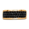 Thumbnail Image 3 of Men's Black Diamond Anniversary Ring 1 ct tw Round 14K Yellow Gold