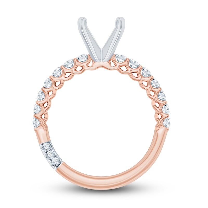 Pnina Tornai Lab-Created Diamond Engagement Ring Setting 1/2 ct tw Round 14K Rose Gold