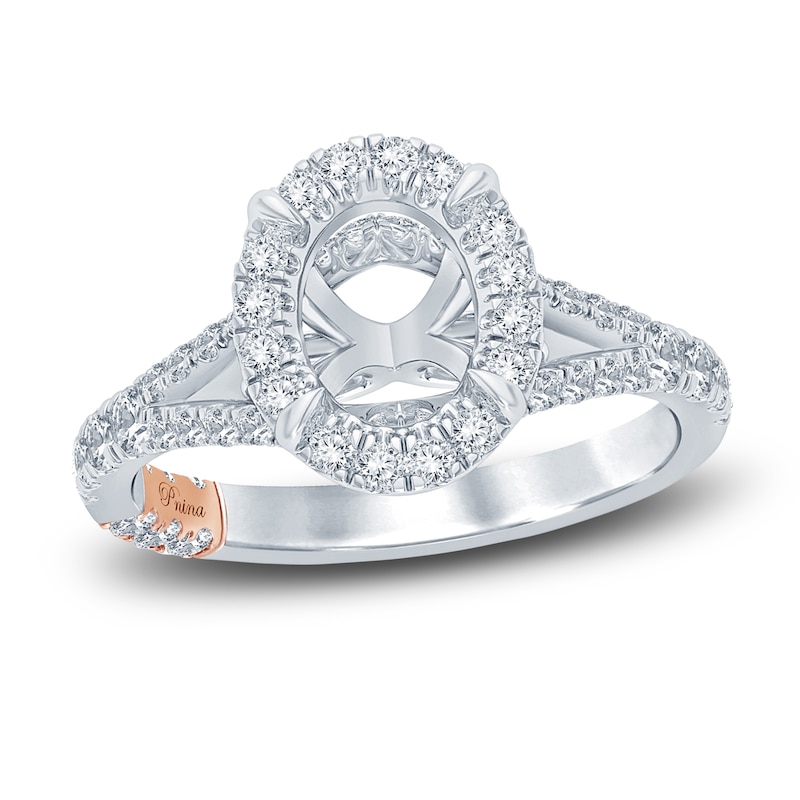 Main Image 1 of Pnina Tornai Lab-Grown Diamond Engagement Ring Setting 5/8 ct tw Round 14K White Gold