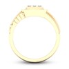 Thumbnail Image 2 of Men's Diamond Ring 3/4 ct tw Square-cut/Round 10K Yellow Gold