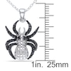 Thumbnail Image 3 of Black Diamond Spider Necklace Diamond Accents Sterling Silver 18"
