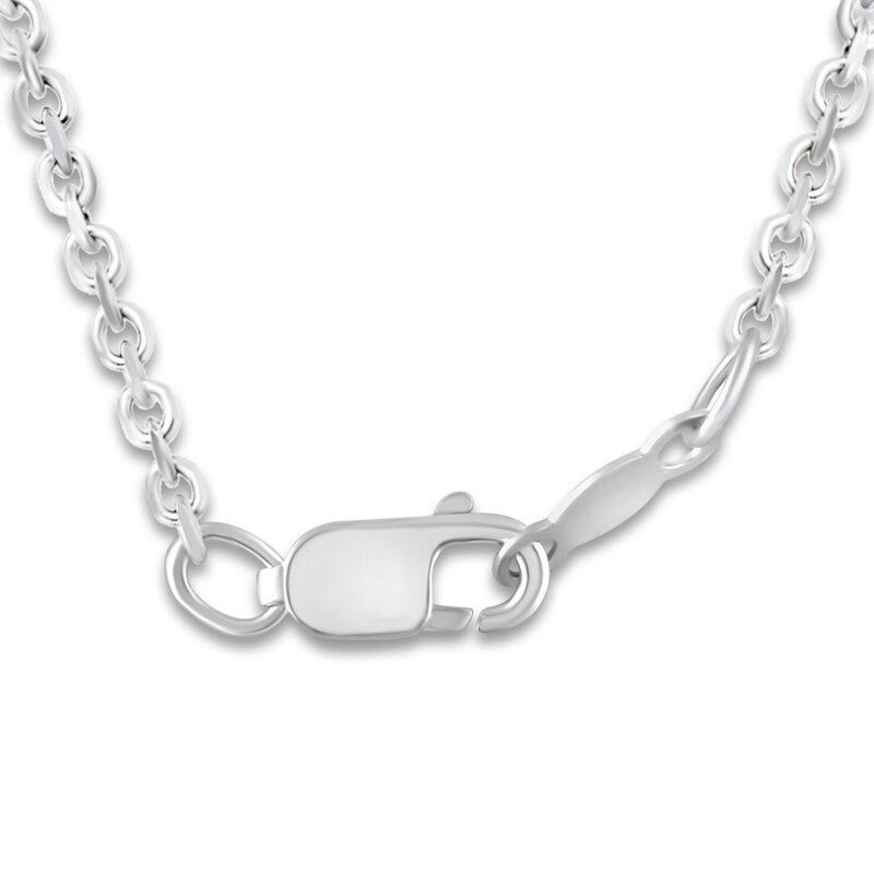 Main Image 5 of Diamond Heart Necklace 1/3 ct tw Round/Baguette 10K White Gold