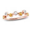 Thumbnail Image 1 of Juliette Maison Natural White Sapphire & Natural Citrine Ring 10K Rose Gold